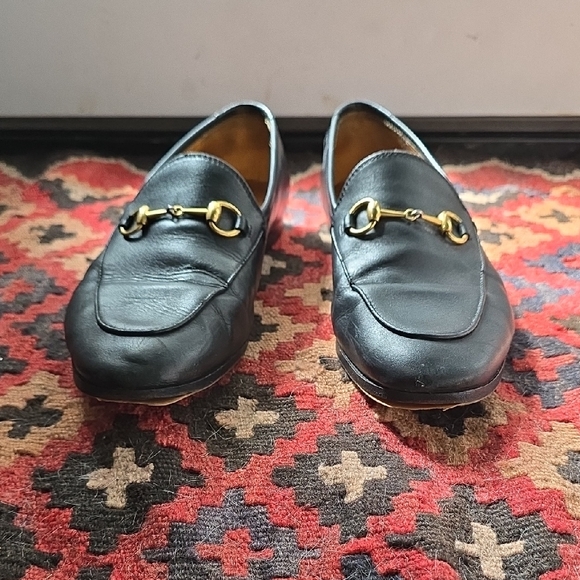 Gucci Black Leather Loafers Horsebit Authentic - Picture 5 of 16